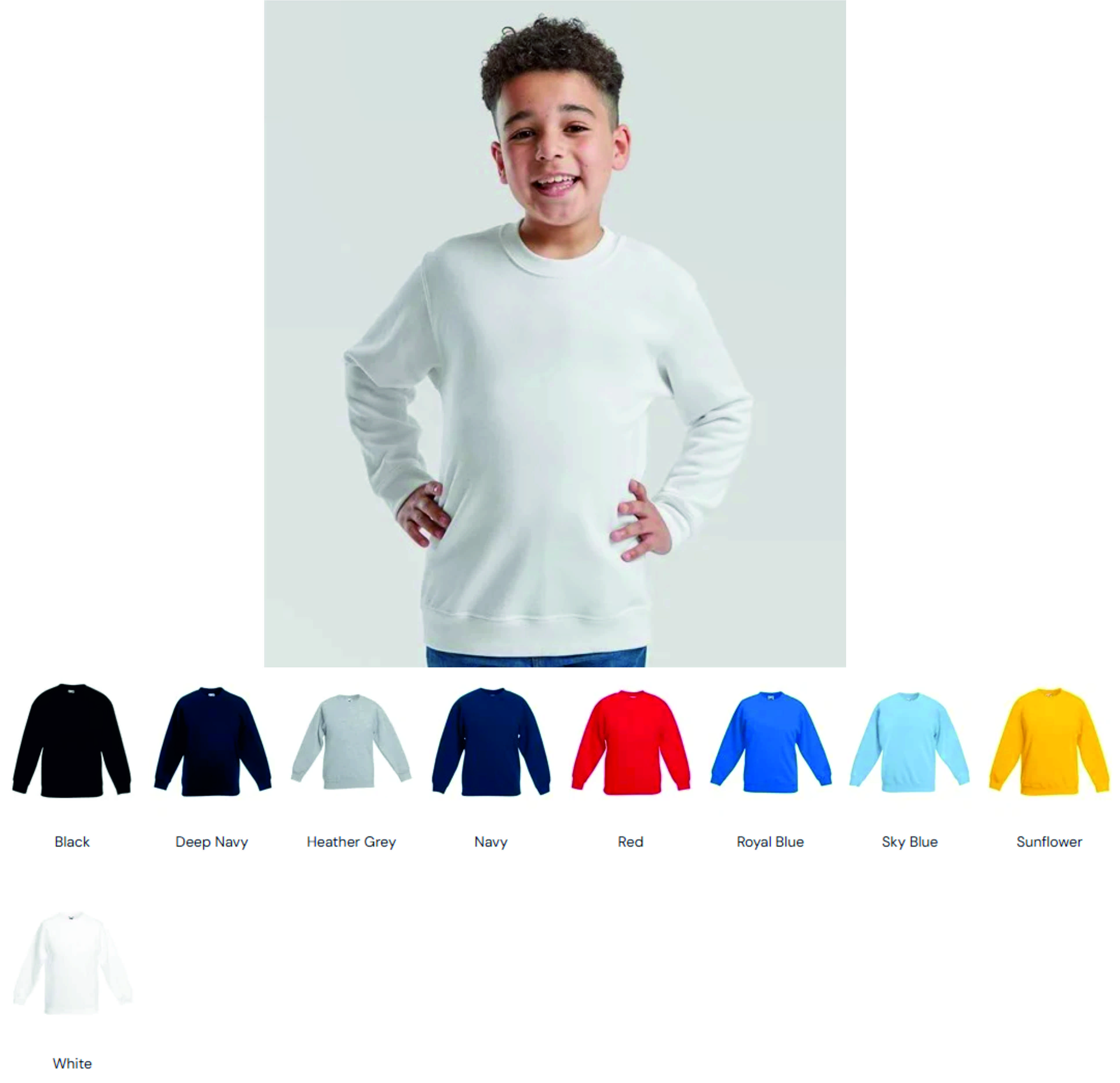Fruit Of The Loom SS9B Classic Set in Sleeve Sweatshirt  Fruit Of The Loom SS9B Classic Set in Sleeve Sweatshirt
